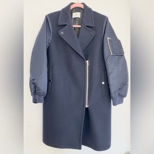 Navy Sandro coat, size 38 (M)